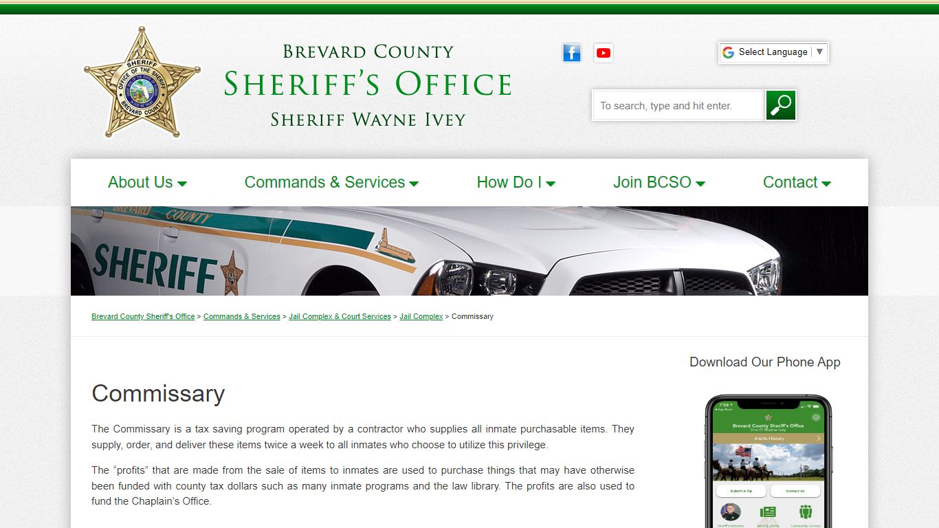 Commissary : Brevard County Sheriff's Office - BrevardSheriff