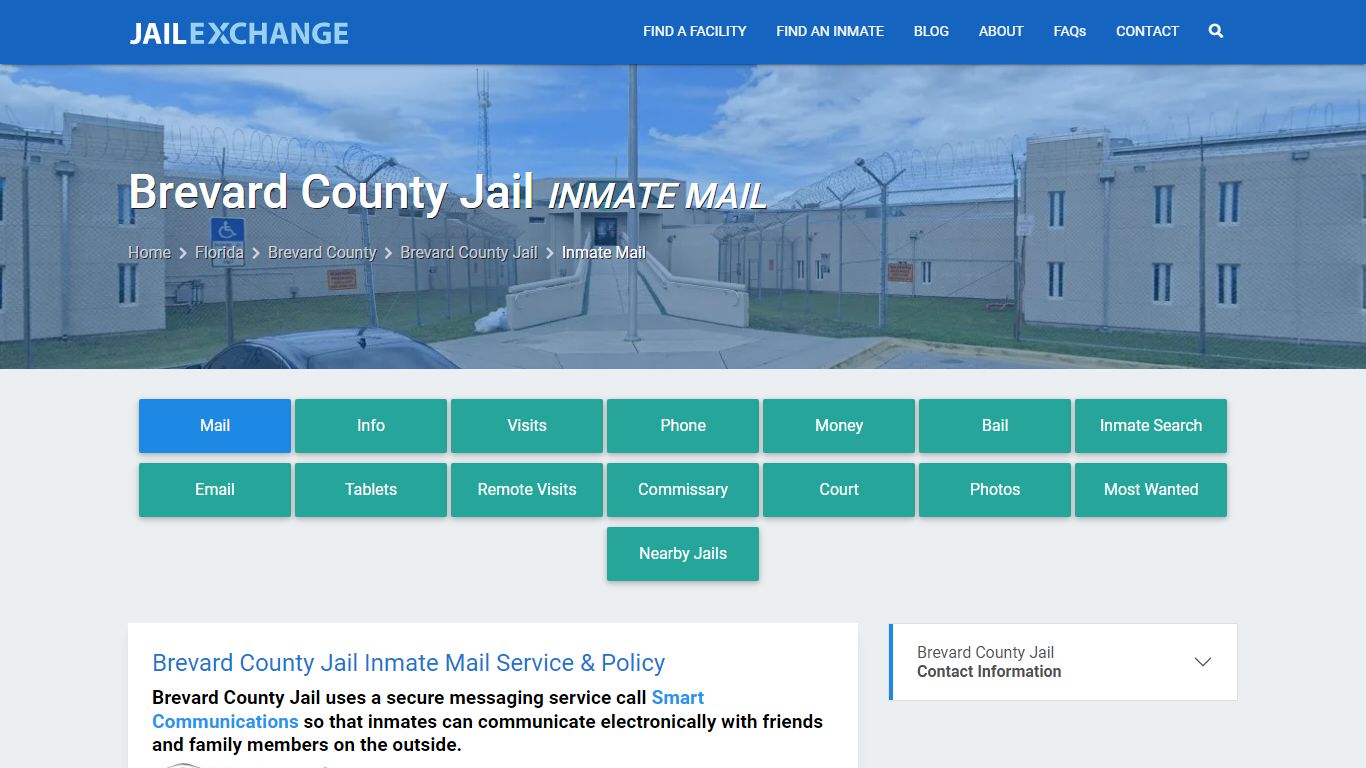 Inmate Mail - Brevard County Jail, FL - Jail Exchange